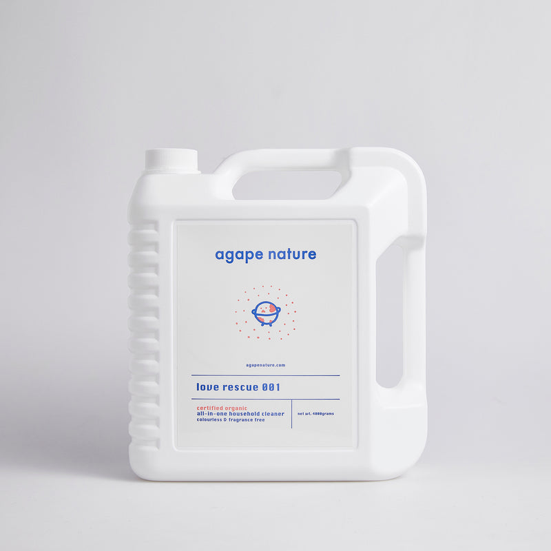 Love Rescue 001 certified organic multi-purpose cleaner (4kg) - refill without a pump dispenser