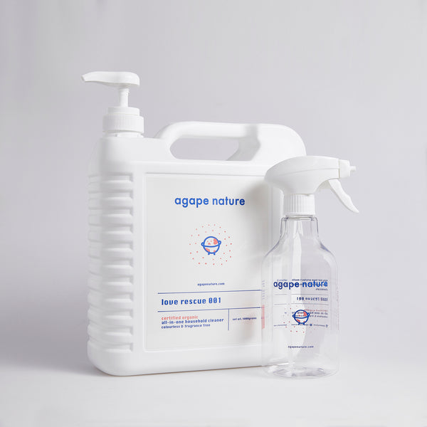 Love Rescue 001 certified organic multi-purpose cleaner (4kg) + 1 empty spray bottle